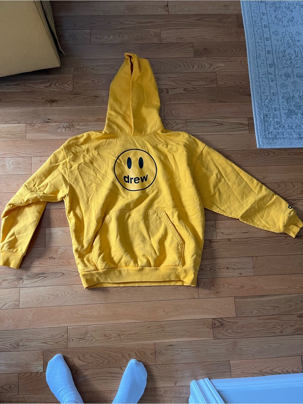 drew house yellow smiley pullover hoodie